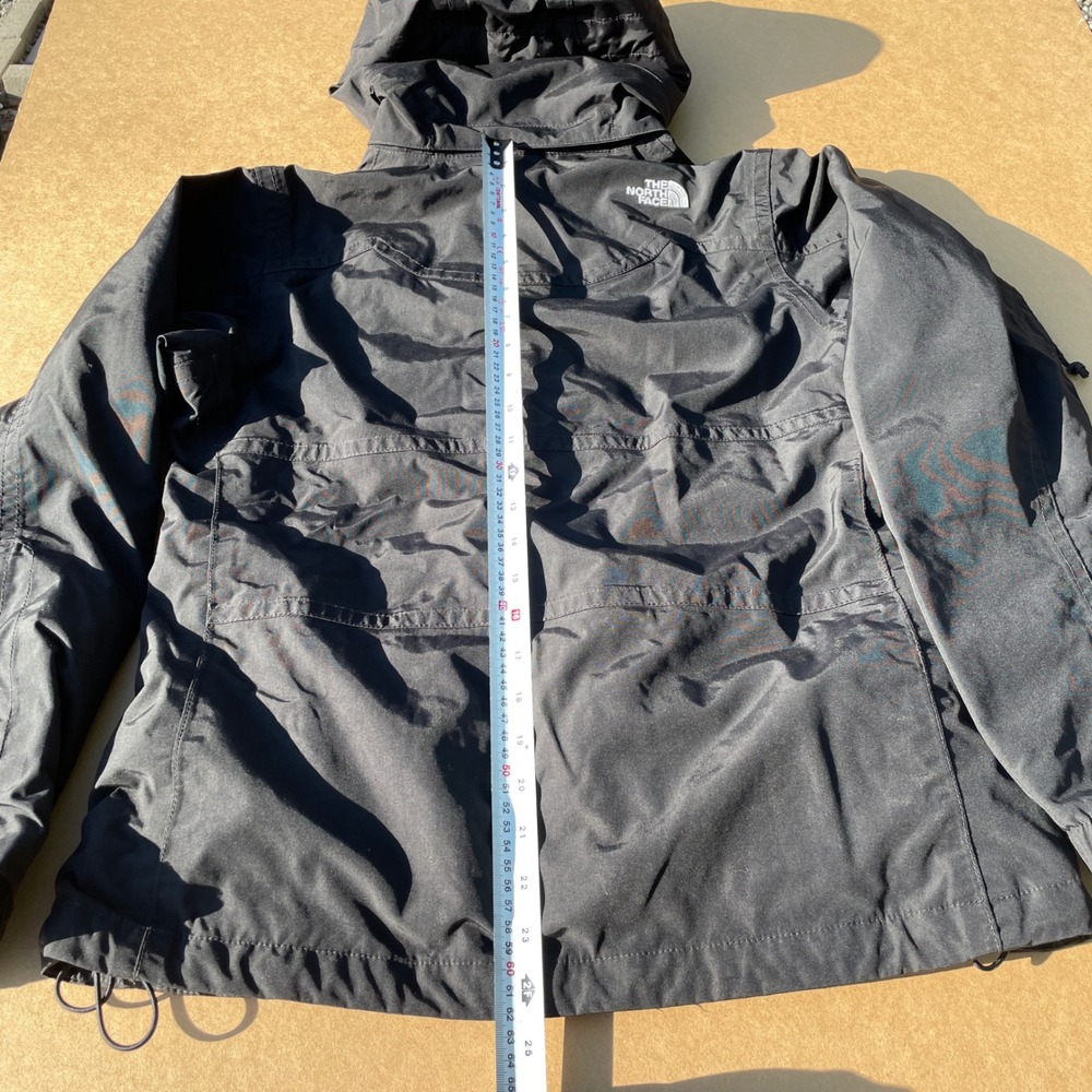 The North Face HyVent Jacket Womens Small Black Hiking Ski Detachable Hood Vents - Picture 9 of 10